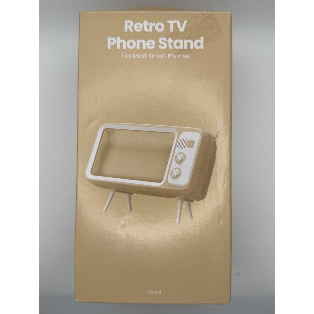 Retro TV Phone Stand - Vintage Style Smartphone Holder